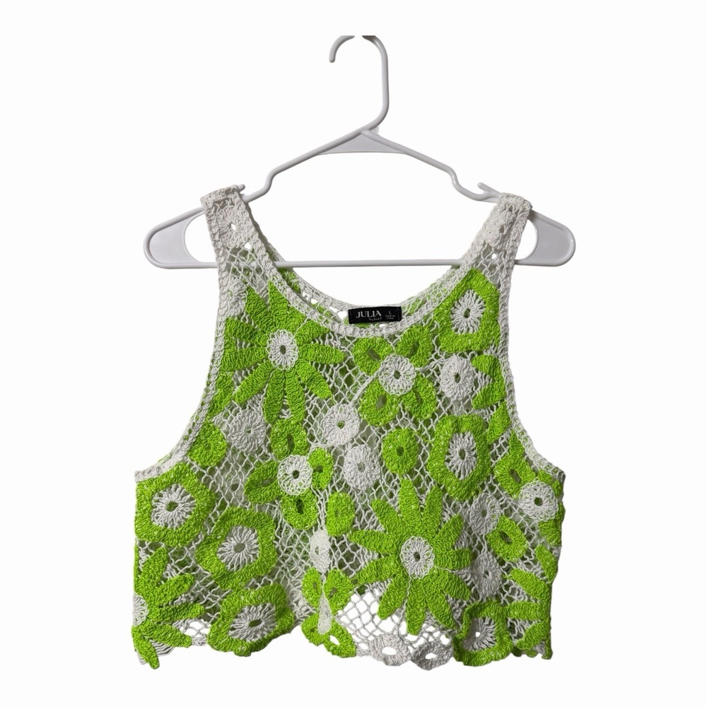 Julia By Love J Crochet Floral Tank Top